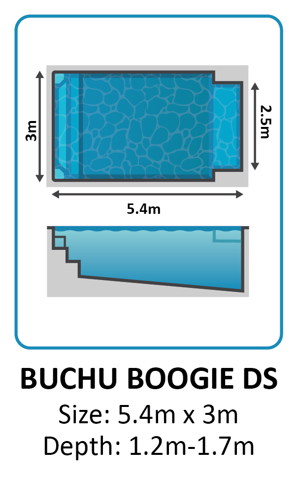 Buchu Boogie DS fibreglass pool shape