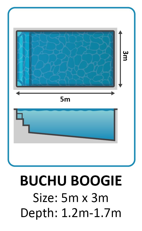 Buchu Boogie fibreglass pool shape