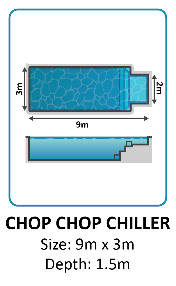 Chop Chop Chiller fibreglass pool shape