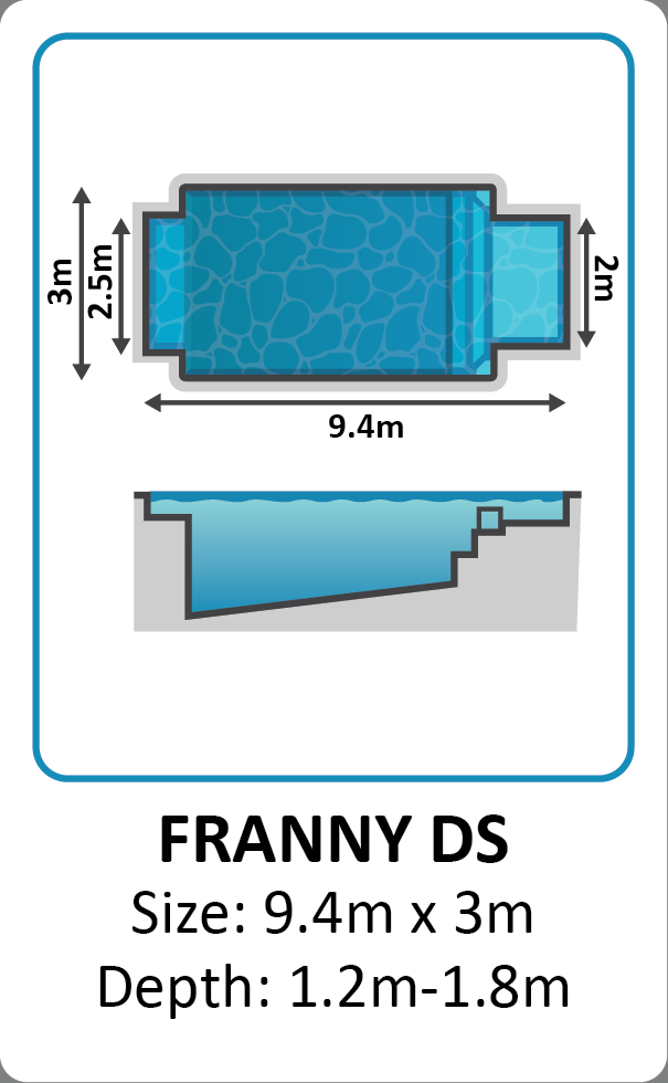 Franny DS fibreglass pool shape