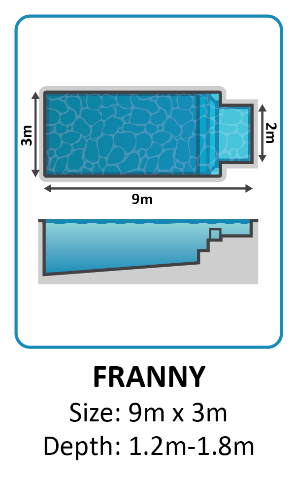 Franny fibreglass pool shape