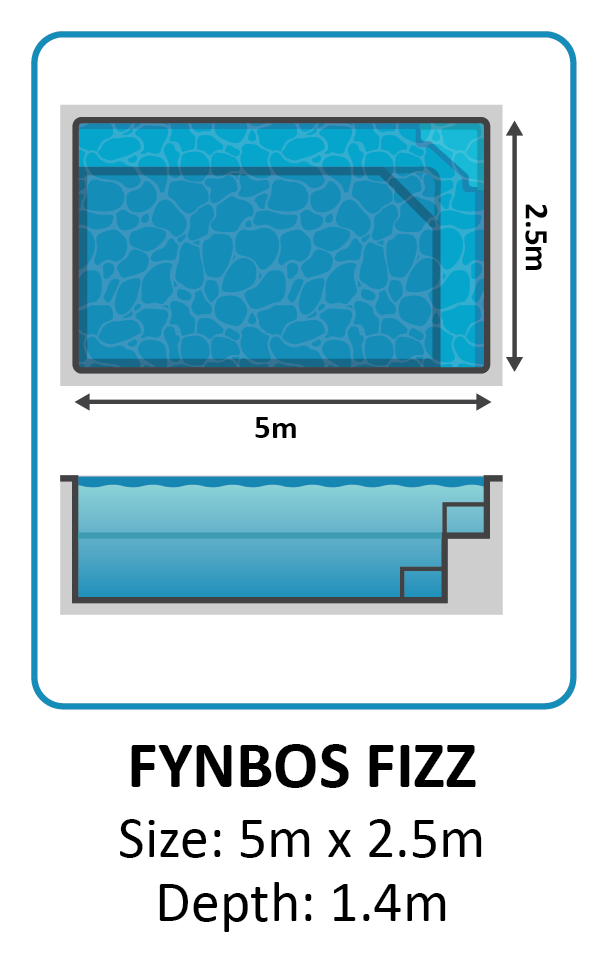 Fynbos Fizz fibreglass pool shape