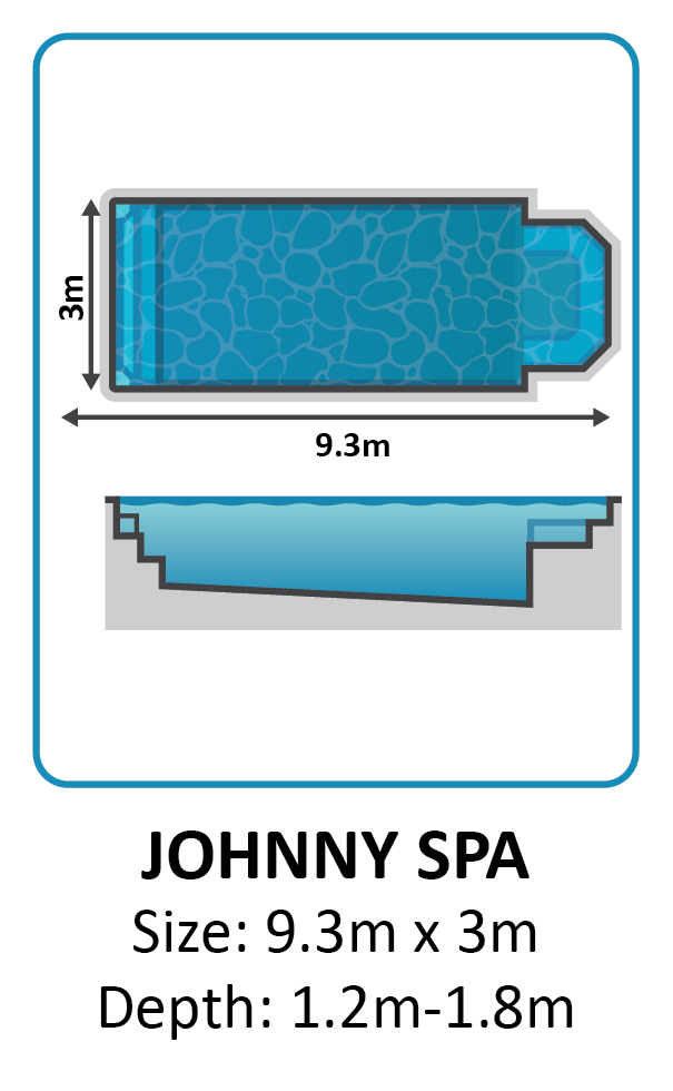 Johnny SPA fibreglass pool shape