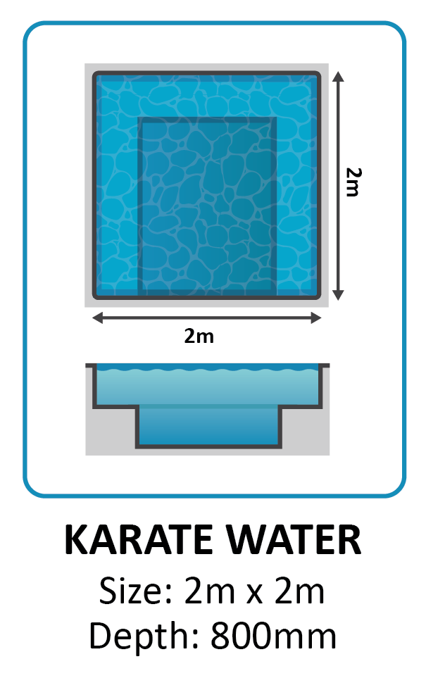 Karate Water fibreglass pool shape