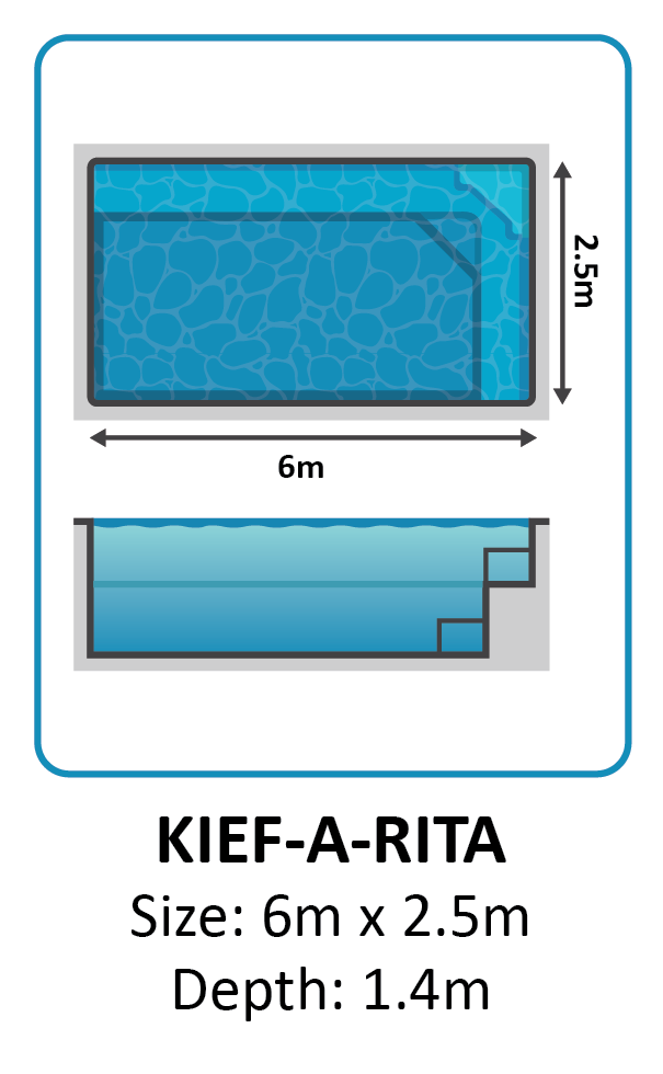 Kief-A-Rita fibreglass pool shape