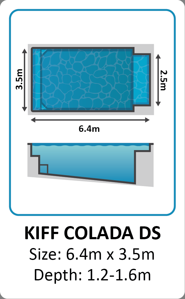 Kiff Colada DS fibreglass pool shape