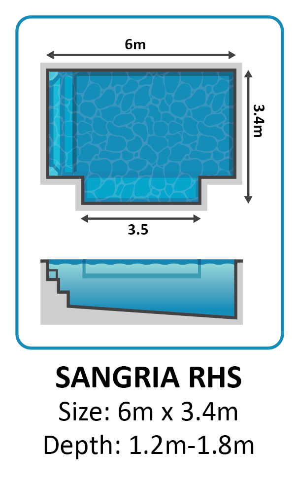 Sangria RHS fibreglass pool shape
