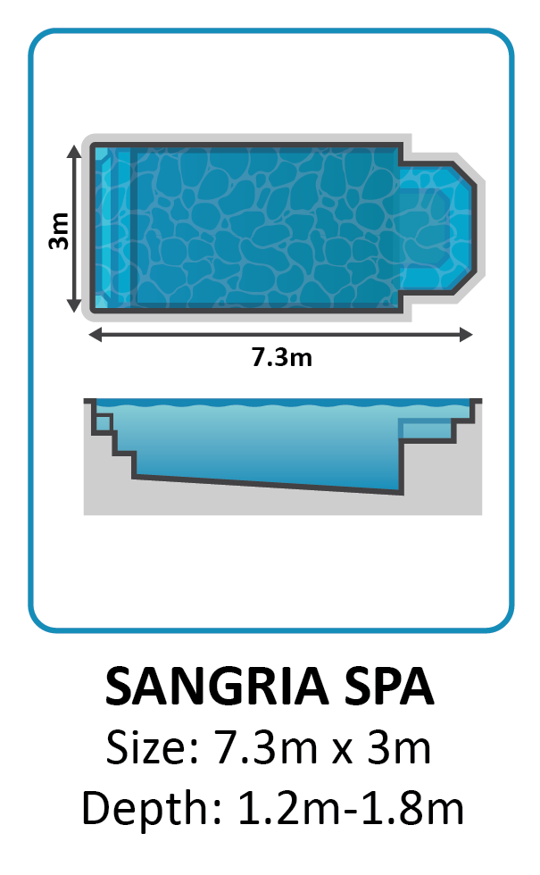 Sangria SPA fibreglass pool shape