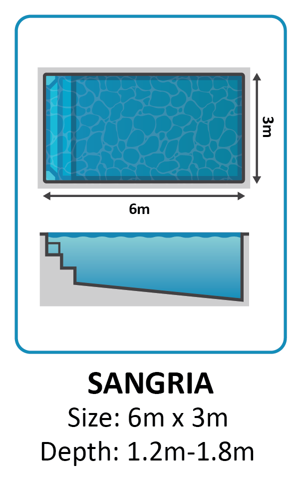 Sangria fibreglass pool shape