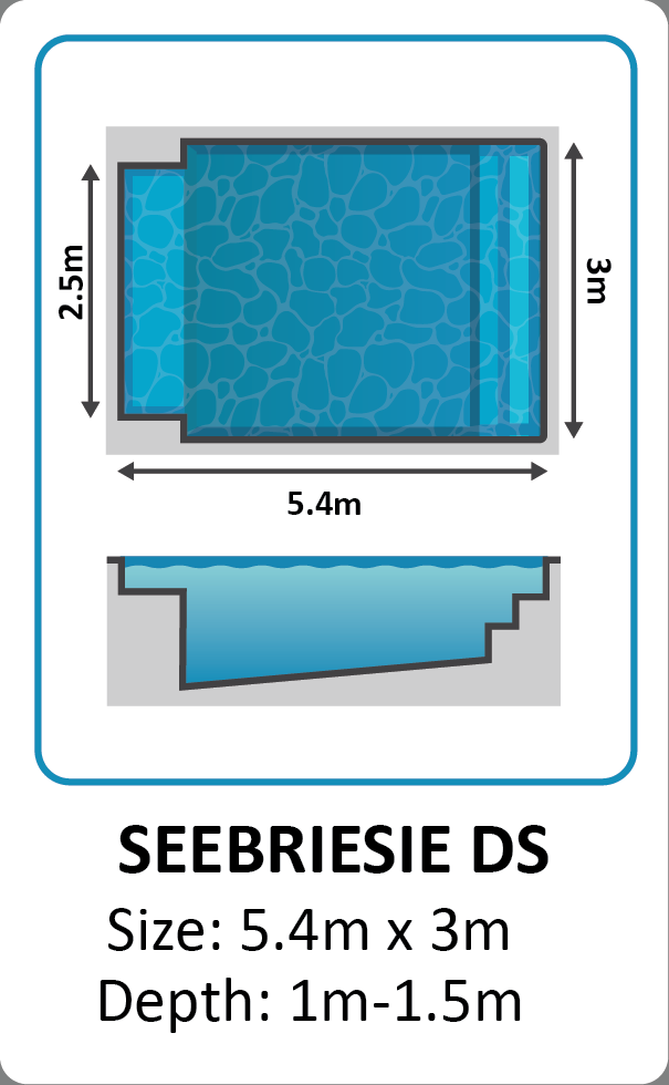 Seebriesie DS fibreglass pool shape