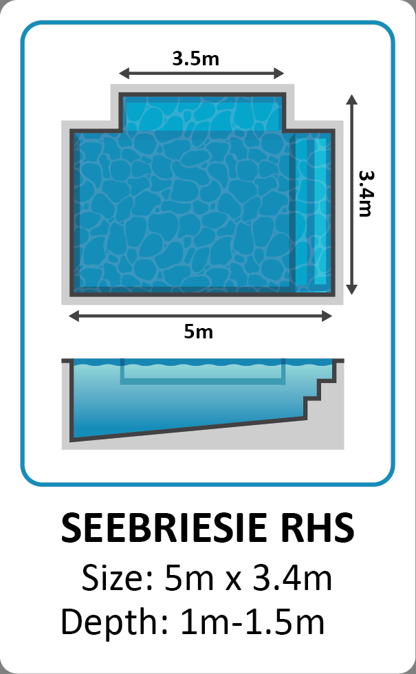 Seebriesie RHS fibreglass pool shape