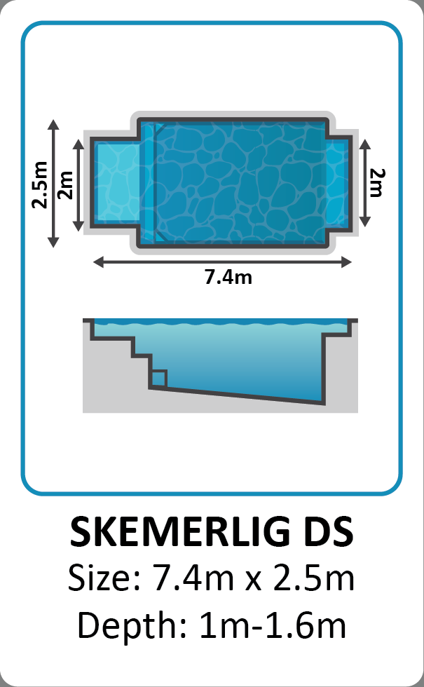 Skemerlig DS fibreglass pool shape