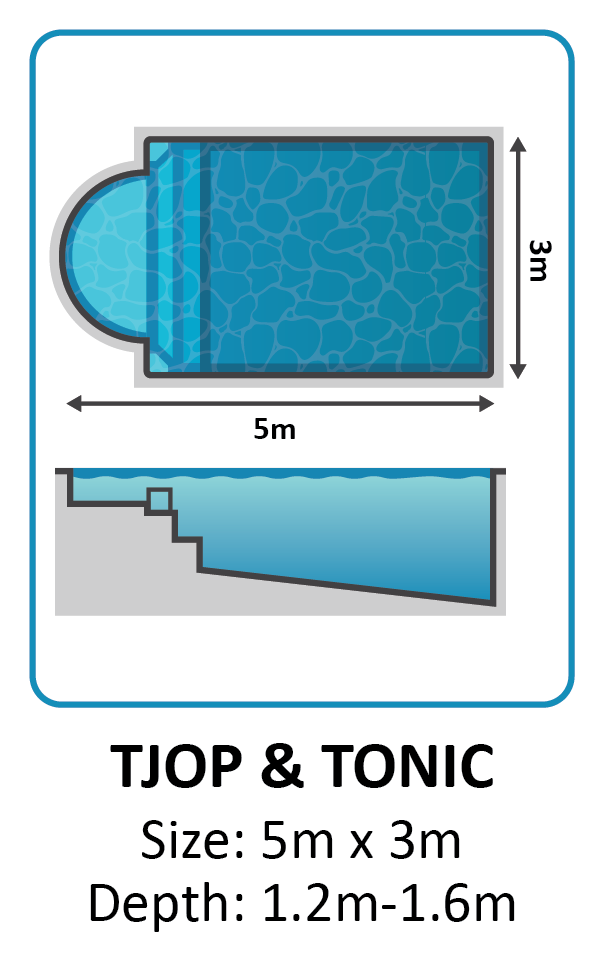 Tjop & Tonic fibreglass pool shape