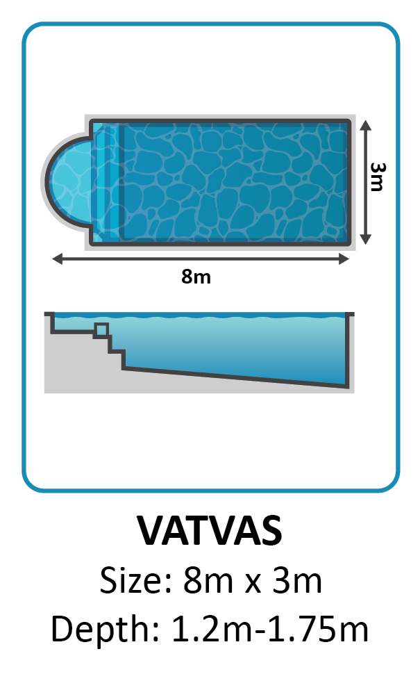 Vatvas fibreglass pool shape