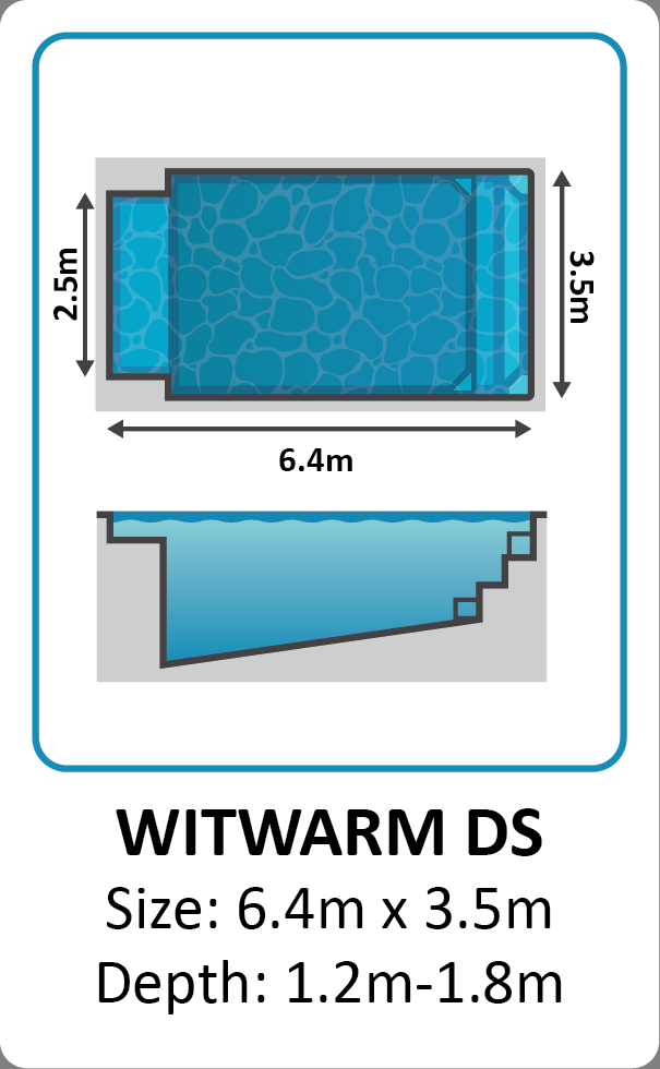 Witwarm DS fibreglass pool shape